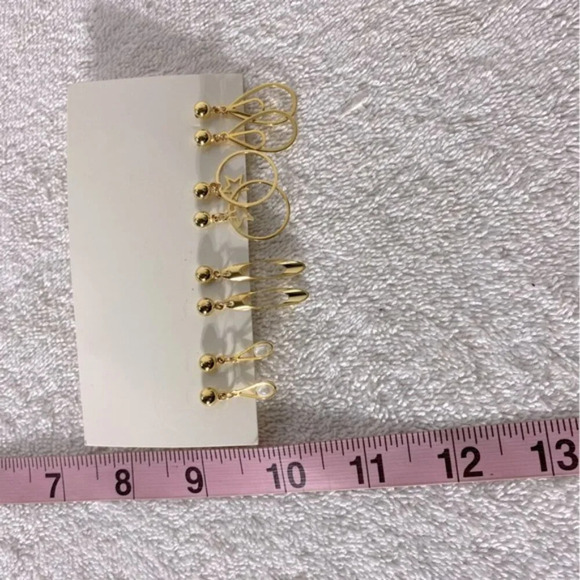 Vintage Gold Tone 4X Pierced Earrings Sets - Picture 3 of 8